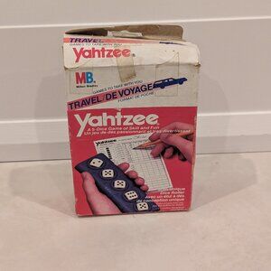 Vintage 1989 Milton Bradley Travel Yahtzee Game